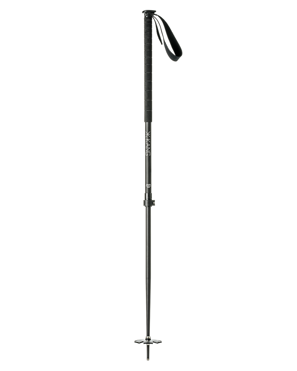 Kang poles telescopic ski pole made of recycled aluminium in black