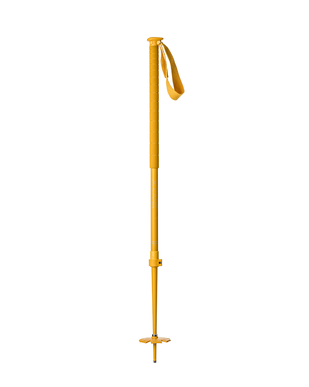 Kang poles telescopic ski pole made of recycled aluminium in yellow in short version