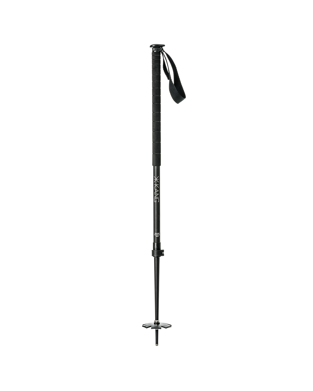 Kang poles telescopic ski pole made of recycled aluminium in black in short version